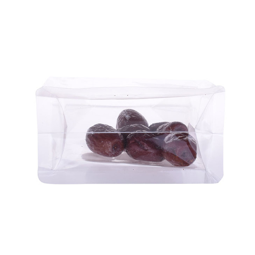 New Design Flat Bottom Kraft Window Bag Biodegradable Ziplock Bags Bulk Clear Food Packaging Bags