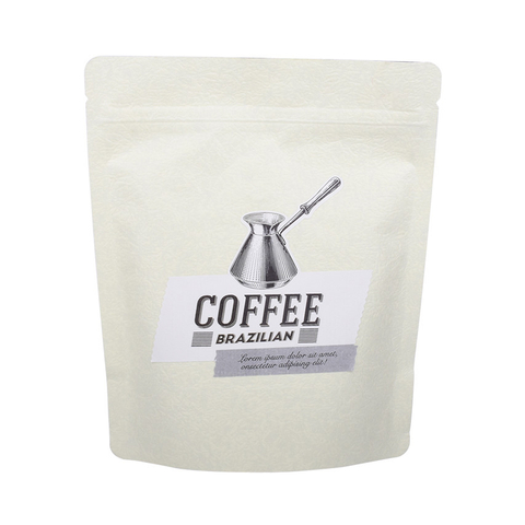 Creative Design Full Gloss Finish Tea Bags Compostable Clear Zipper Pouch Stand Up Bag Packing Coffee
