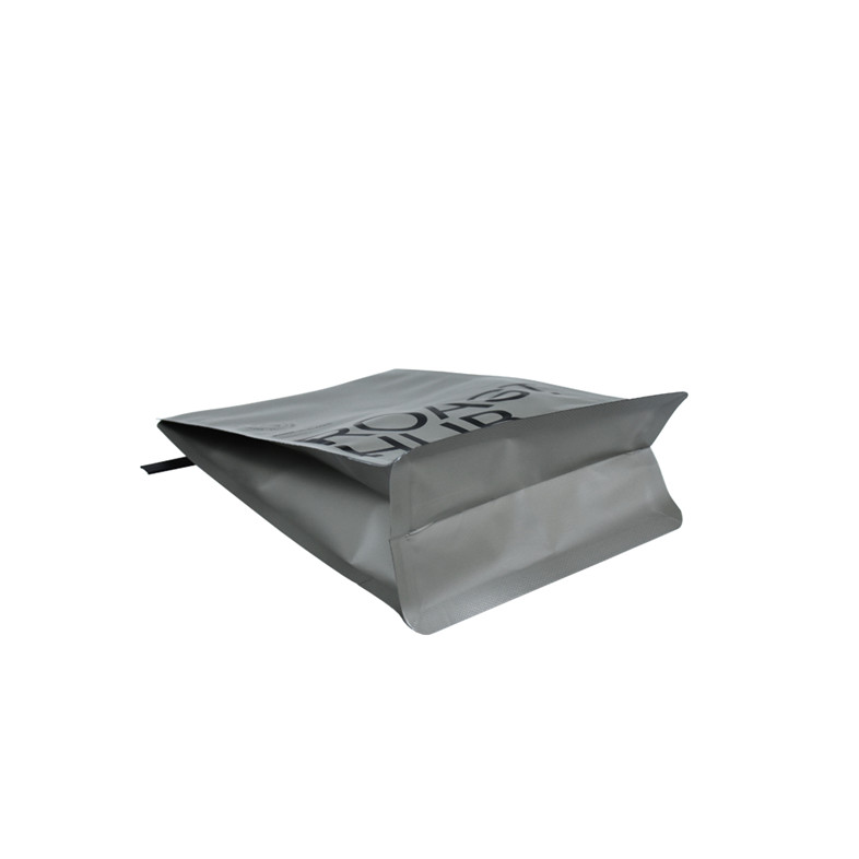 Promotional Offset Printing Matte Finish Flat Bottom Food Corn Starch Biodegradable Coffee Bag Manufacturers