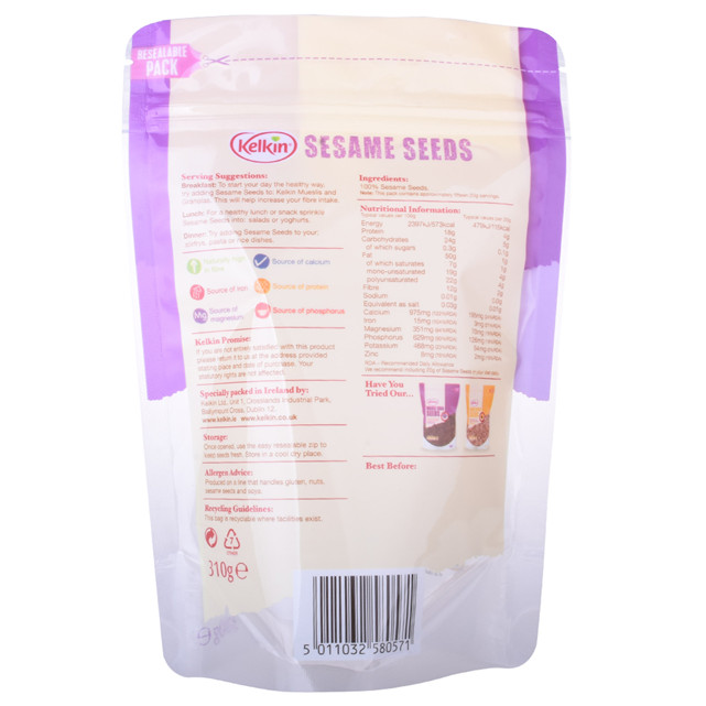 Personalized Logo Clear Window resealable pouches seed bag pictures seed flamingo bag