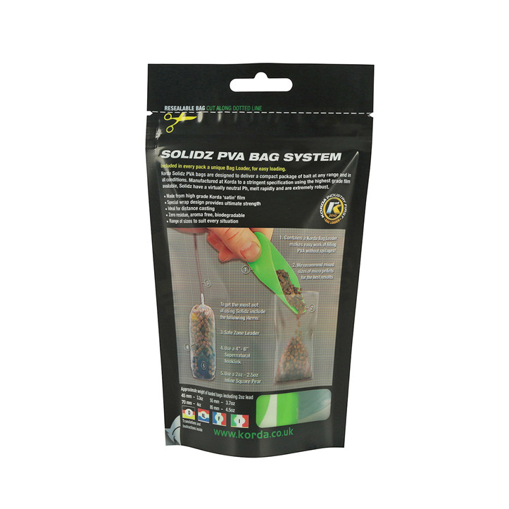 Plastic Double Zipper Corn Starch Bag Flat Bottom Food Bag with Window Pet Food Package Bag