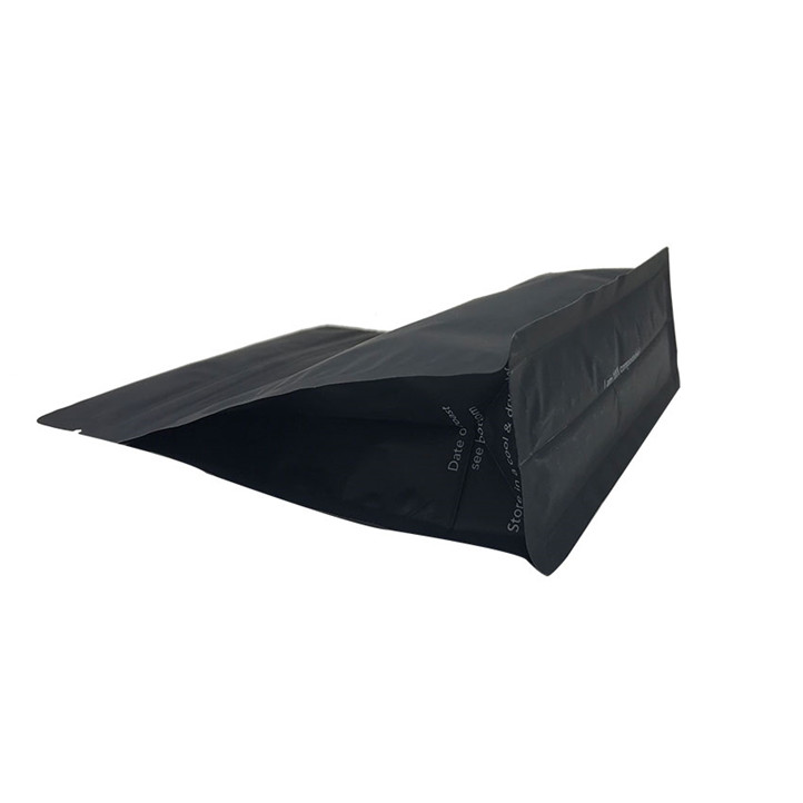 Recyclable Custom Matte Printing Heat Seal Flat Bottom Ziplock Bag for Coffee