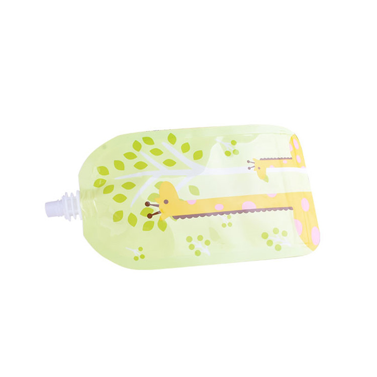 Creative Design Food Grade Recyclable Stand Up Clear Juice Pouch