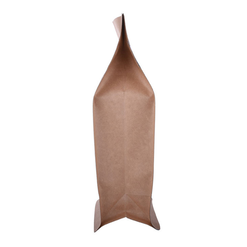 High Quality Ziplock Clear Flat Bottom Kraft Paper Bag Wholesale