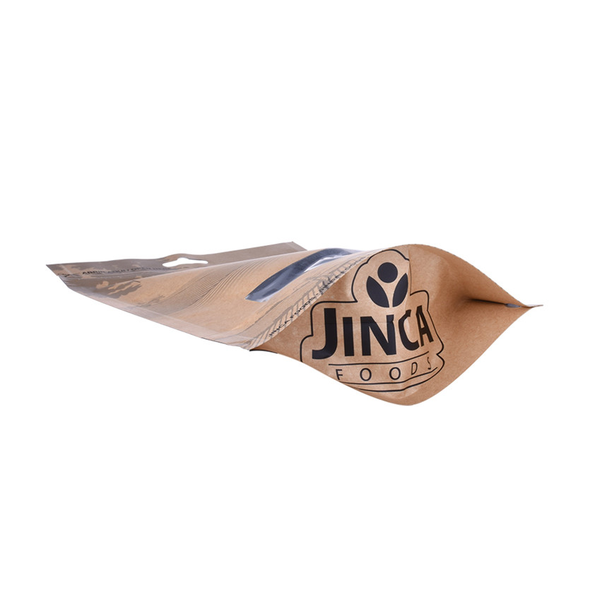 Low Price Custom Design Stand Up Kraft Paper Packaging for Snacks
