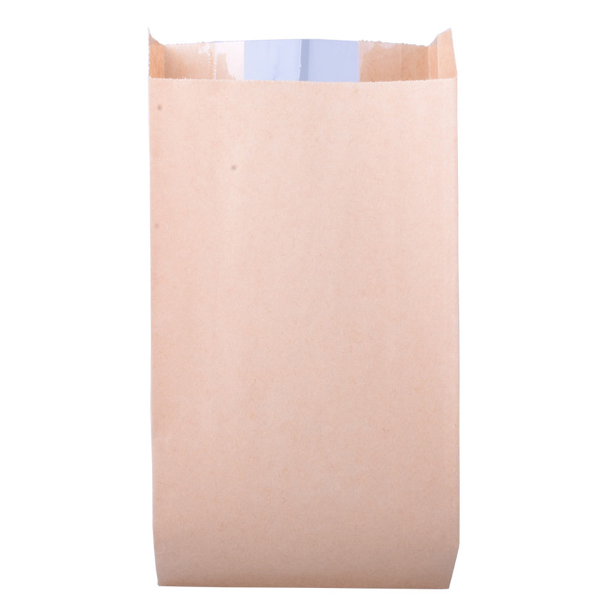 Biodegradable Customized Print Kraft Paper Baking Breads Packaging Bag Wholesale 