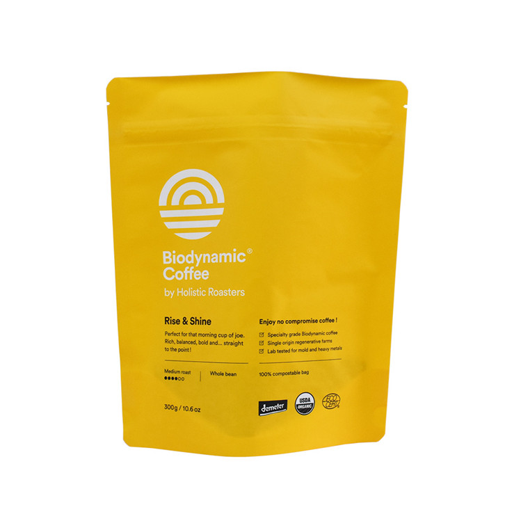 Custom Made FCS Certified Compostable Express Bag Factory Supply for Coffee