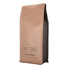 Custom flat bottom green bio coffee bags with pocket zipper