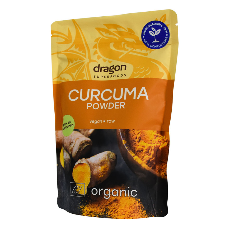 Customized Compostable Stand Up Curcuma Powder Food Packaging Bags Wholesale