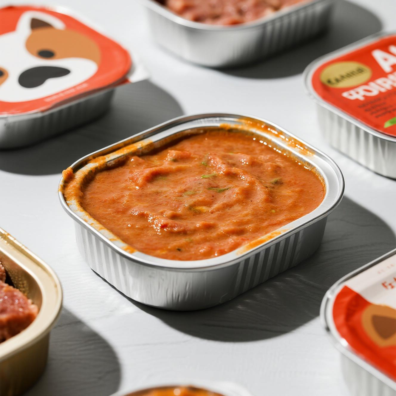 Custom Size Wet Pet Food Packaging Aluminum Foil Container