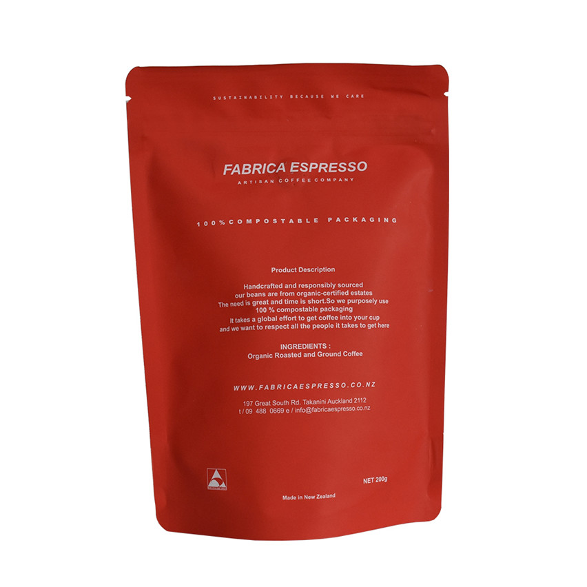 Eco Friendly Compostable Custom Design Stand Up Coffee Packaging Canada Wholesale