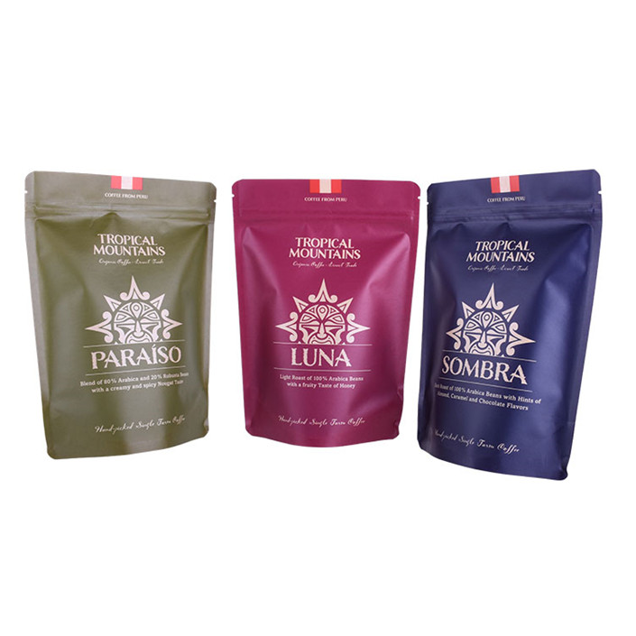 Custom standup sustainable packaging products ltd packing coffee with printing