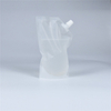 Customized standing recycled drink packaging pouch with spout at side