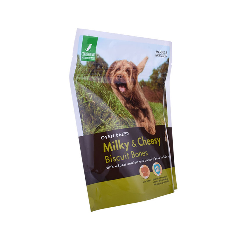 New Design Resealable Ziplock Stand Up Pet Treat Pouch Packaging Wholesale