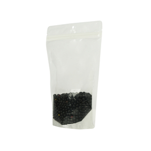 Zip Top Custom Printed Biodegradable Plastic Bag with Kraft Paper Side Food Grade Bag