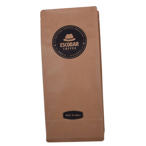 100% Biodegradable Custom Printed Logo Brown Kraft Paper Bag