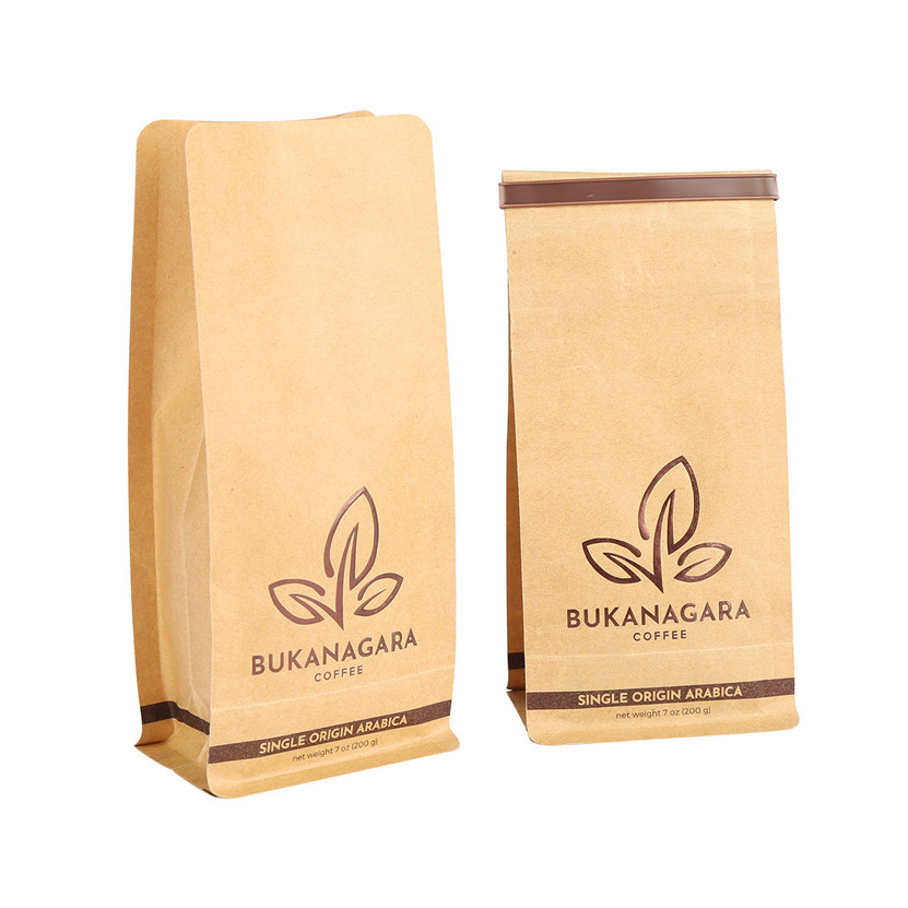 Eco Degradable Coffee Flat Bottom Bag Factory