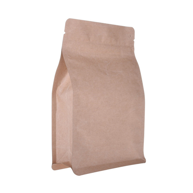 2lb Natural kraft packaging coffee compostable material with valve