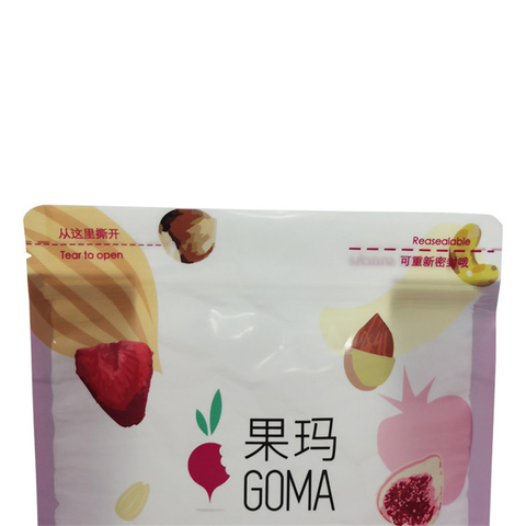 Recyclable Dried Fruit Snack Packaging Bag WIth Zipper 
