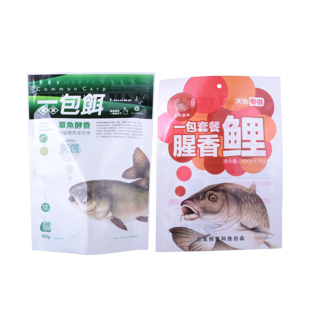 Sustainable materials fish food bag oragnic packaging pet food