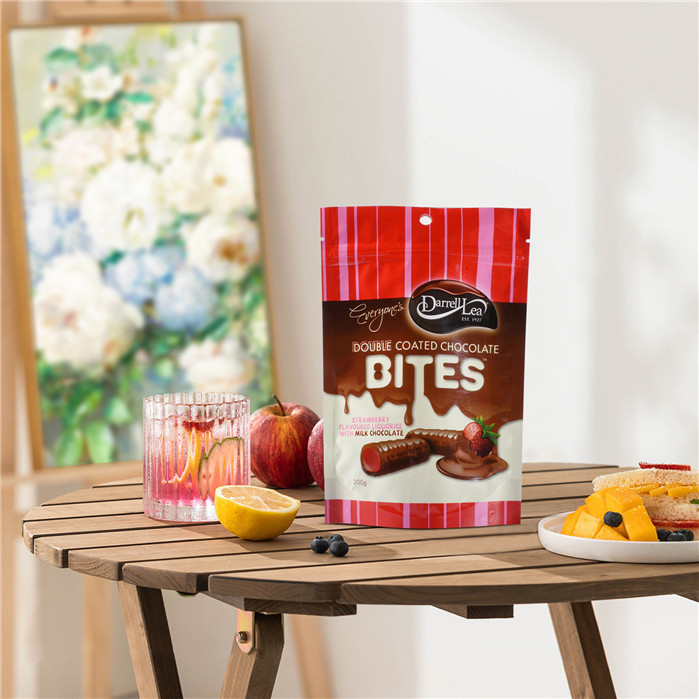 Custom Printed Compostable 6 Oz Small Stand Up Chocolate Chips Bags with Zipper