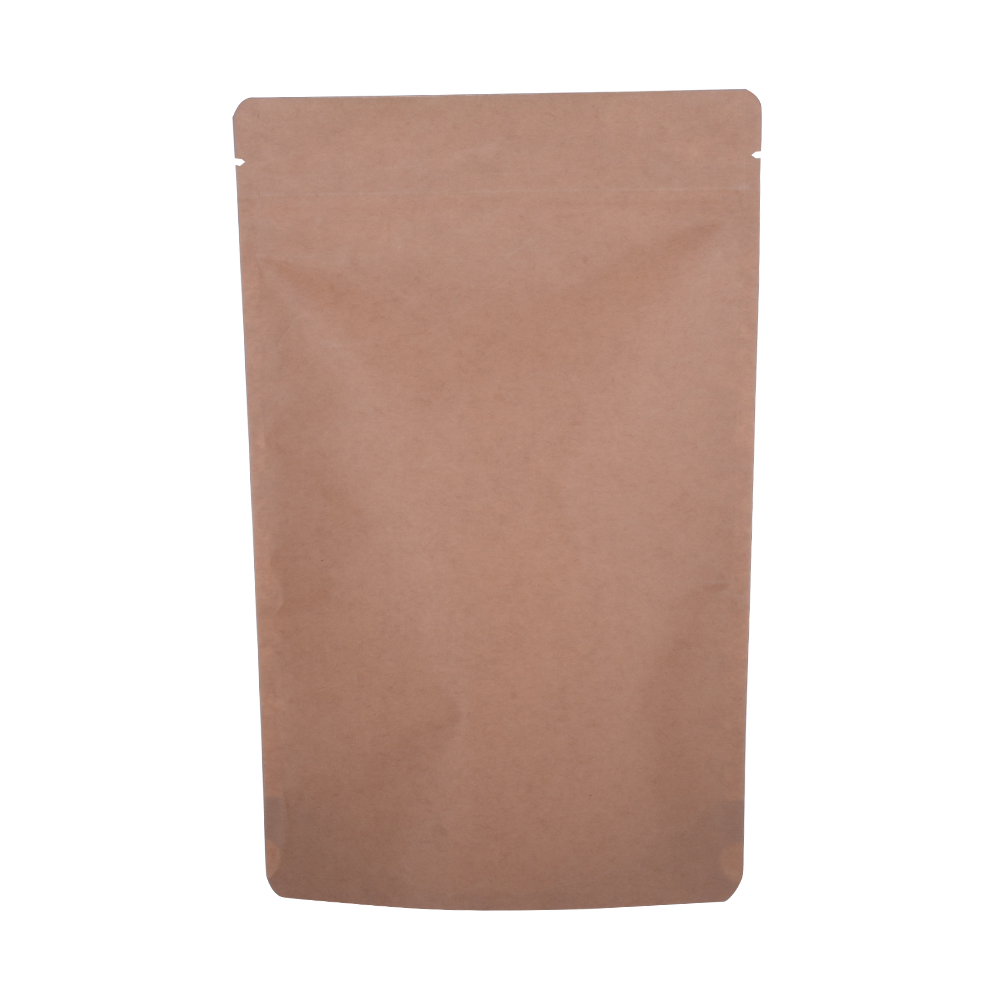 Compostable Biodegradable Packaging Black/white Kraft Paper Bag Food Grade Stand Up Pouches