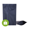 Foil Matte Black Custom Size Children Resistant Stand Up Mylar Bag for Cannabis