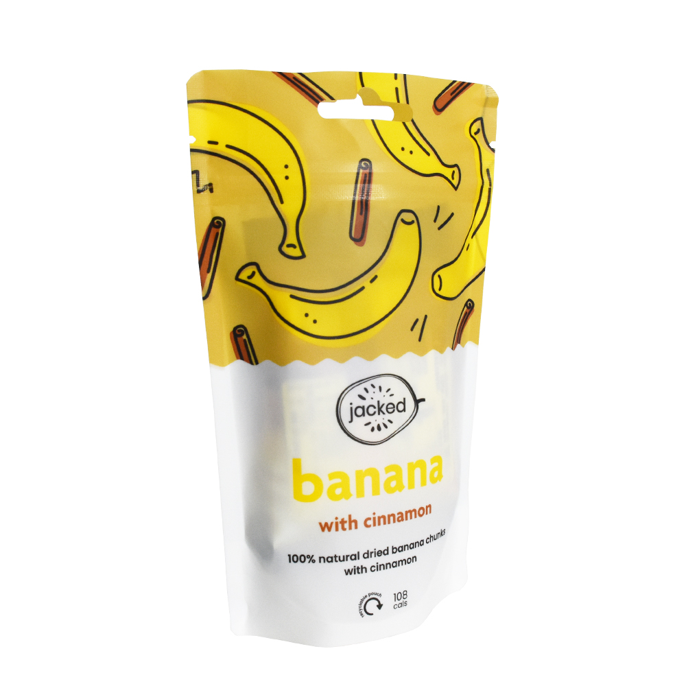 Custom Design 3 Side Seal Pouch Bag for Banana Chips Dry Fruit Packaging Bags