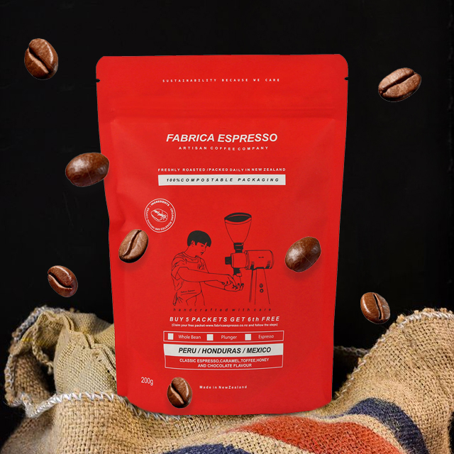 Environmentally Friendly Compostable Coffee Bags with One-way Degassing Valves