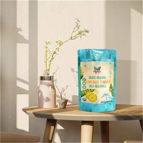 Plant Based Material Stand Up Zipper Freeze Dry Fruit Packing Pouches with Window