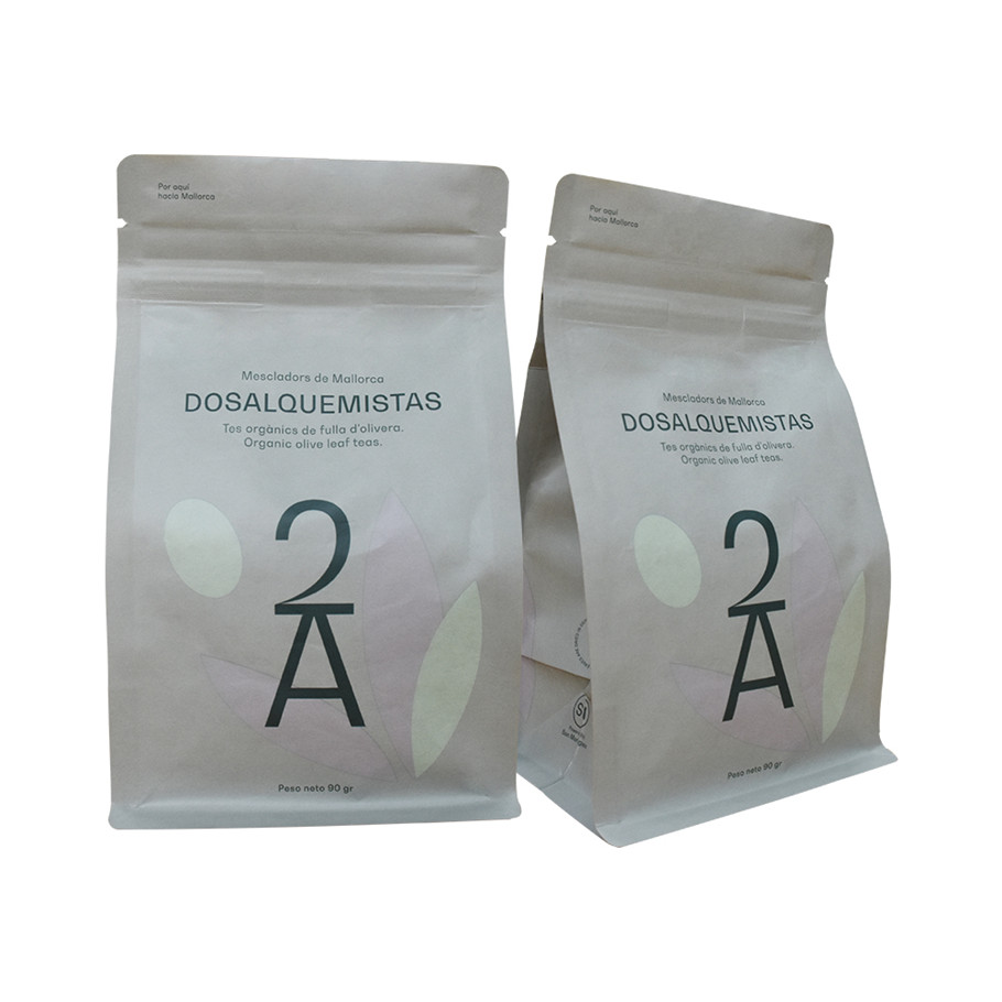 Custom Logo Recyclable Flat Bottom Tea Bag
