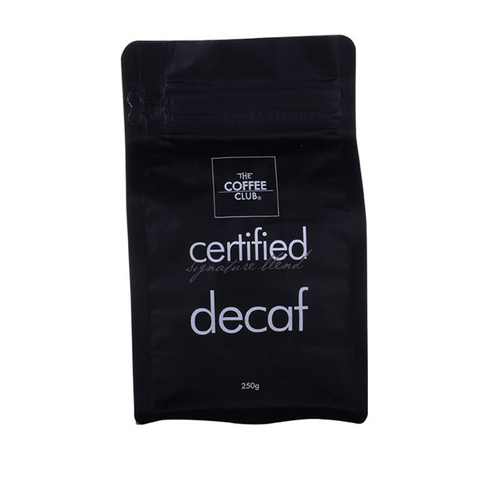 Custom print coffee bag with block bottom recycled material