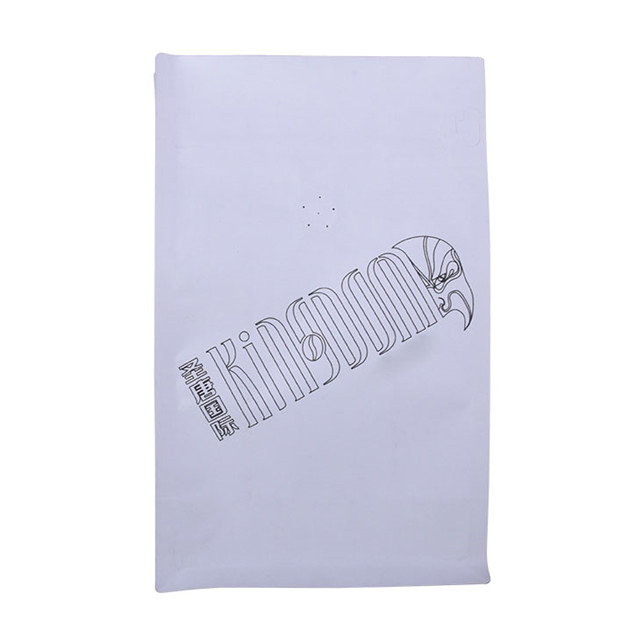 Custom white kraft coffee pouch with front zipper Biodegradable