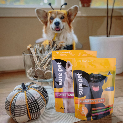 Eco-friendly 100% Recyclable Code 4 Plastic Stand Up Pouch for Dog Treat Pet Food