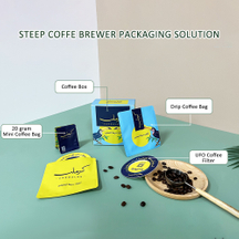 Custom Steep Brewer Coffee Packaging Solution Drip Coffee Bag UFO Filter One-stop Coffee Packaging