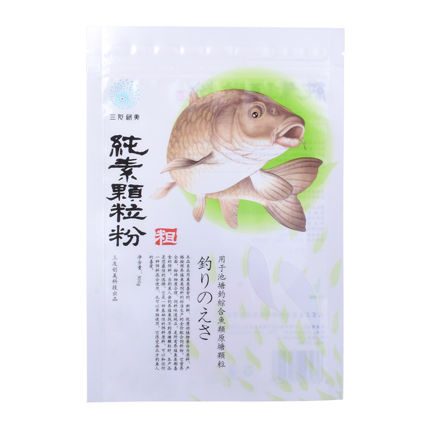 Creative Design Full Gloss Finish Food Bags Compostable Clear Zipper Pouch Gusset Bag Pet Food Packaging