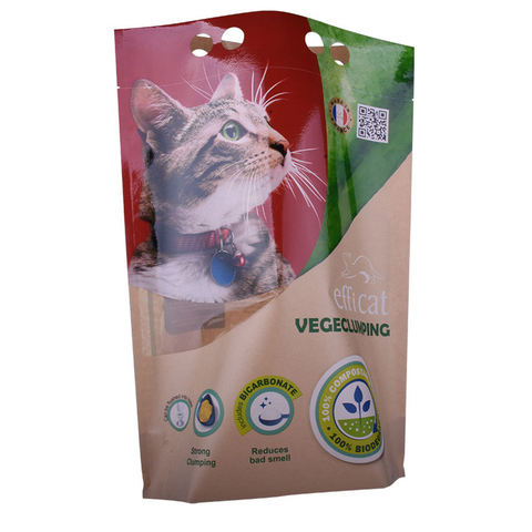 China Supplier Spot Gloss with Matte Compostable Plastic Film Zip Lock Pouch Pet Natural Food Packaging