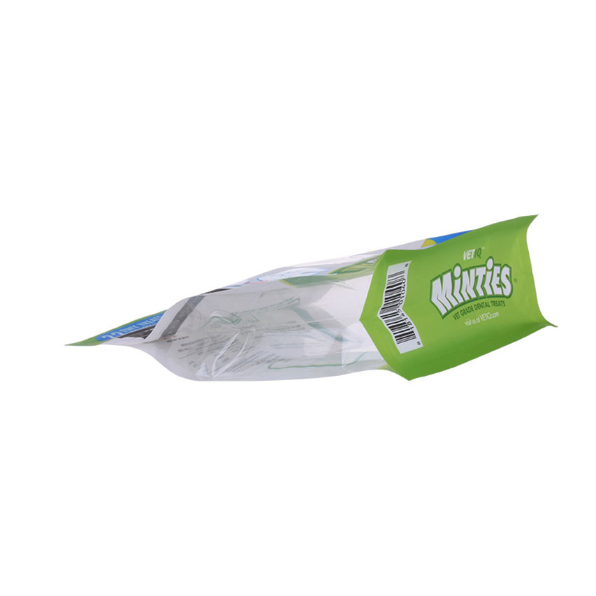 Moisture Proof Transparent Biodegradable Ziplock Bags Gusset Packaging 1kg Plastic Animal Feed Bag