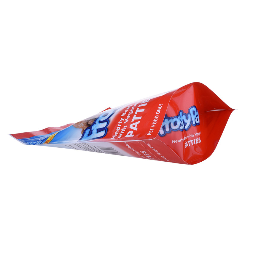 Customized Glossy Finish Zipper Pouches in Bulk Biodegradable Food Pouches Pet Feed Bag