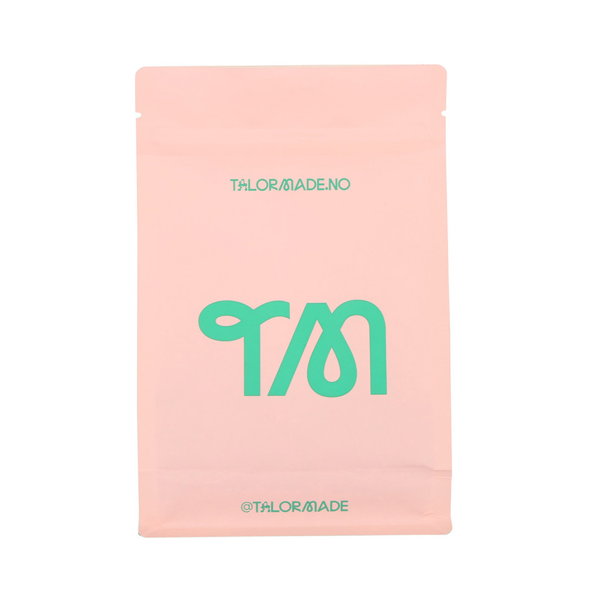 Inventory Foil Lined Ziplock Top Biodegradable Zip Bags Clear Flat Bottom Pouch Coffee Bag Printing