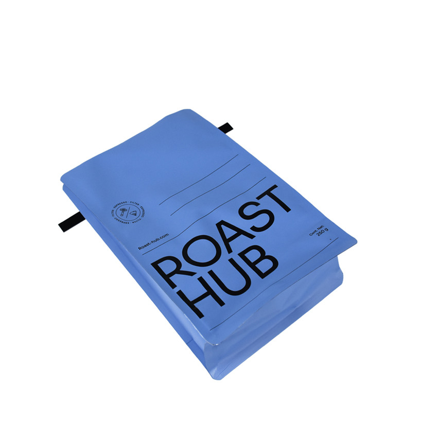 Laminated Material Waterproof Compostable Zipper Pouch Gusset Heat Seal Coffee Bag