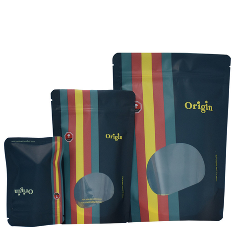 FSC Certified Soft Touch Ziplock Compostable Bags Types of Pouches in Packaging Seal Coffee