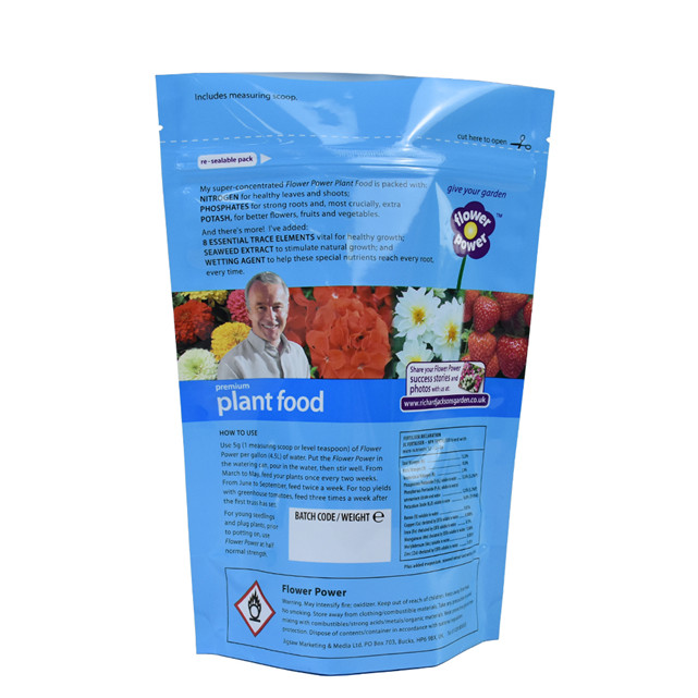 Customised Standup clear stand up pouch seed bag recycling seed bag grow
