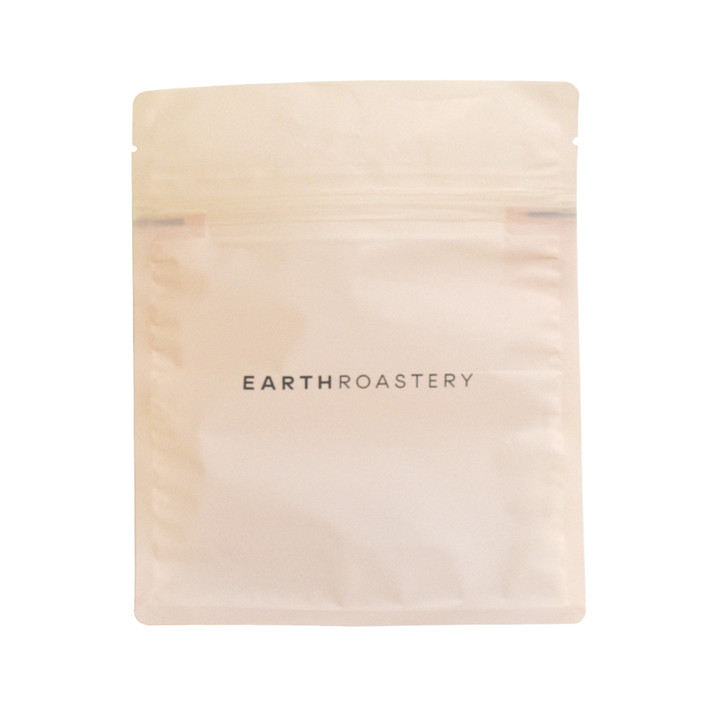 Moisture-proof Compostable Flat Bottom Zipper Coffee Bag with Valve