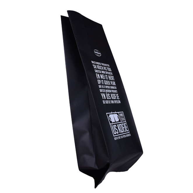 Laminated barrier 1kg compostable coffee bags gusseted with valve