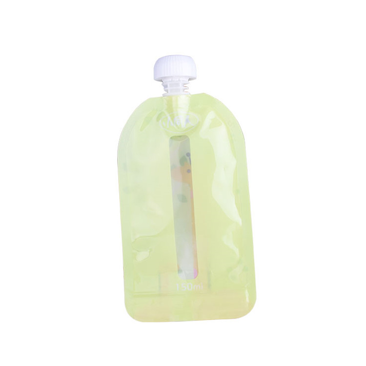 Creative Design Food Grade Recyclable Stand Up Clear Juice Pouch