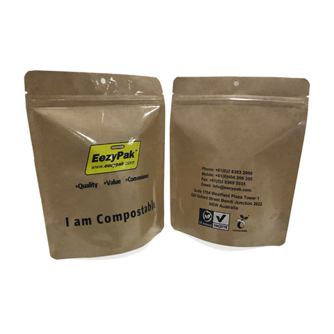 Recyclable Material Tear Off Zip 12oz Coffee Bag with One Way Valve Supplier