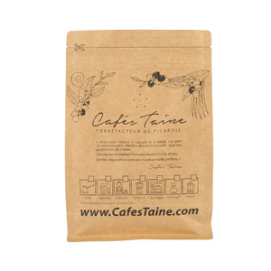 Biodegradable Custom Design Kraft Paper Coffee Bag Food Packaging Wholesale