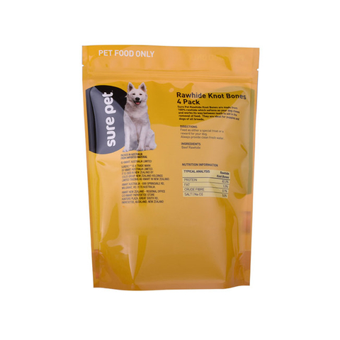 Recyclable rip zip small resealable poly bags dog biscuit packaging dog food bag