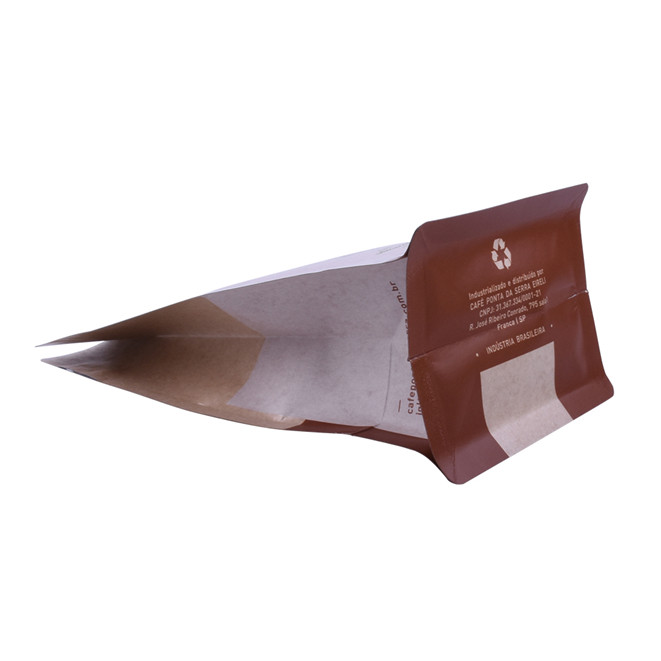 Wholesales printed compostable pla coffee bags with pocket zipper